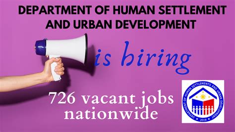 DHSUD Hiring: 726 Vacant Positions Nationwide.